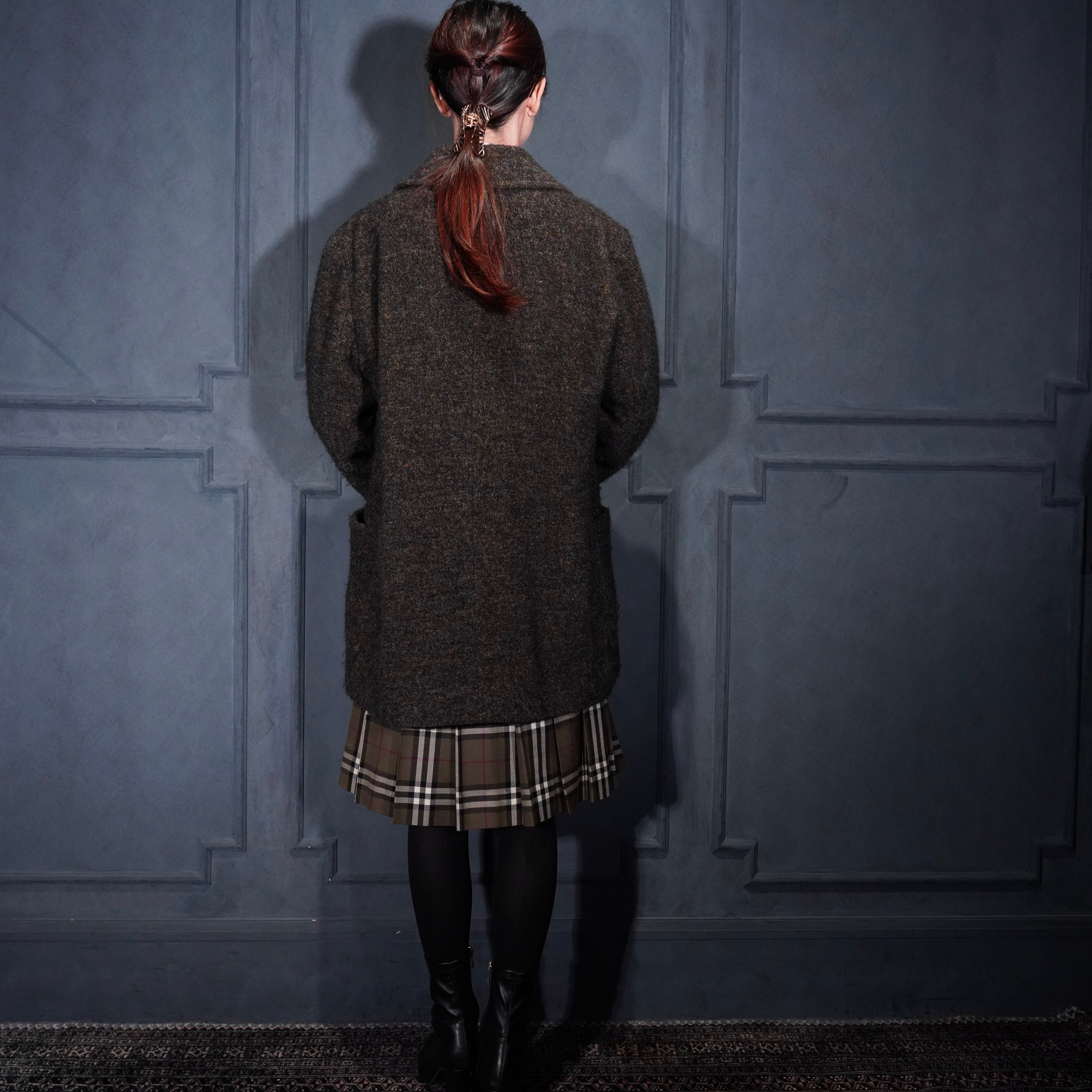 【新品】ETRO エトロ アルパカ チェック コート 裏地 総柄 新品】ETRO エトロ アルパカ チェック コート 裏地 総柄