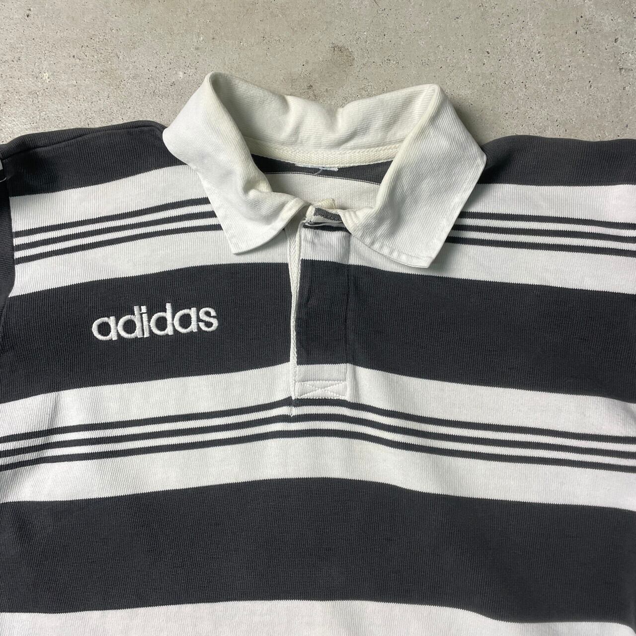 70~80年代 adidas アディダス ラガーシャツ ボーダー メンズL相当 古着