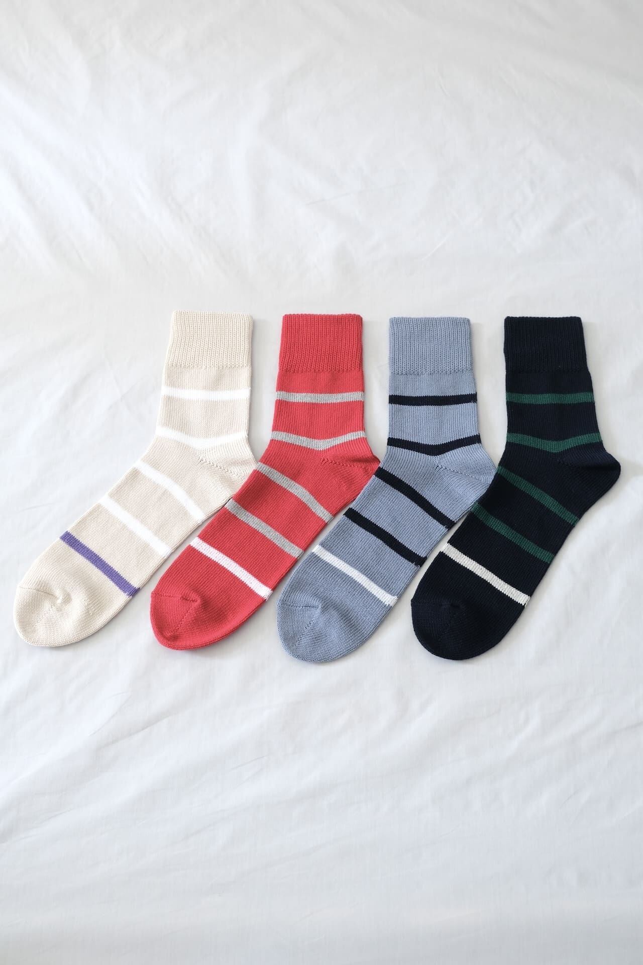 OBSCURE SOCKS BOUGAINVILLEA (Men's,Lady's) Ivory,Red,Blue,Navy