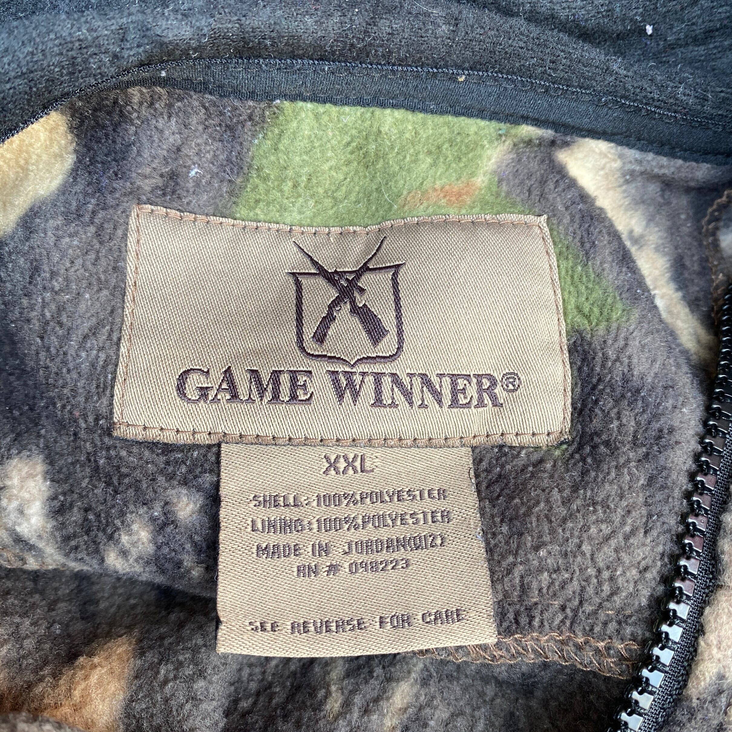 ビッグサイズ GAME WINNER リアルツリー カモ 迷彩 フリースジャケット 
