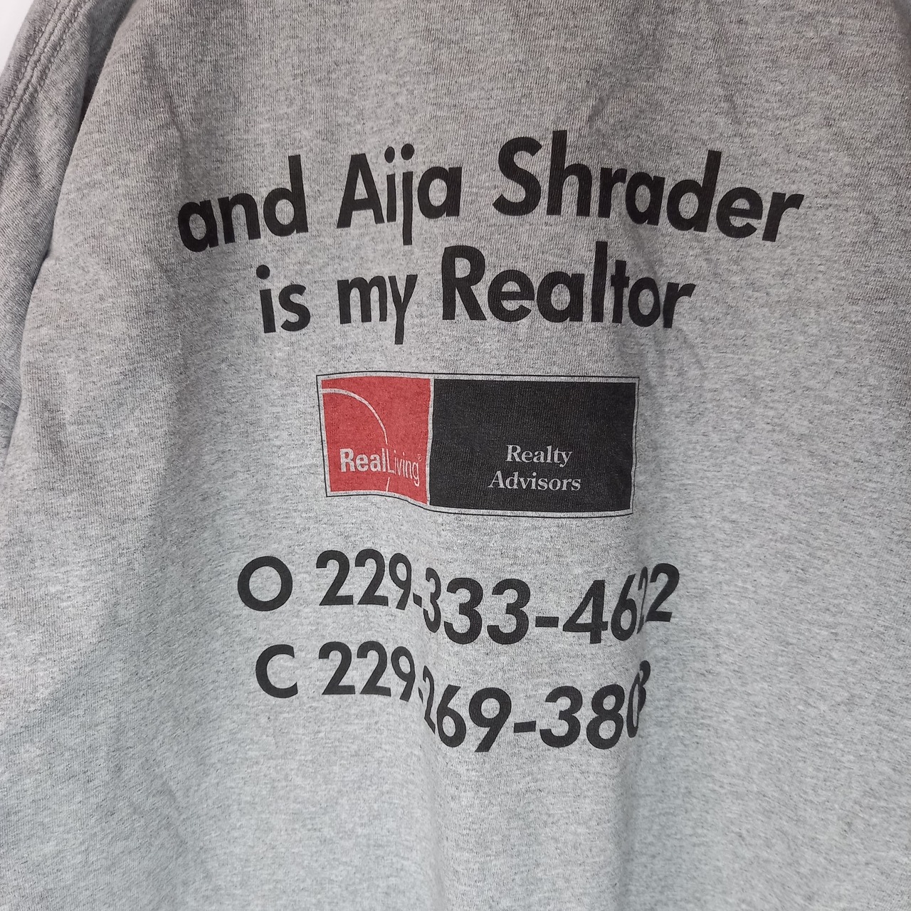 クルーネック　プリントTシャツ　半袖　オーバーサイズ　企業ロゴ　グレー　2XL