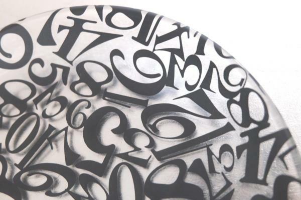 【ガラス用】ナンバー転写紙 A3サイズ ブラック(ポーセラーツ用転写紙)