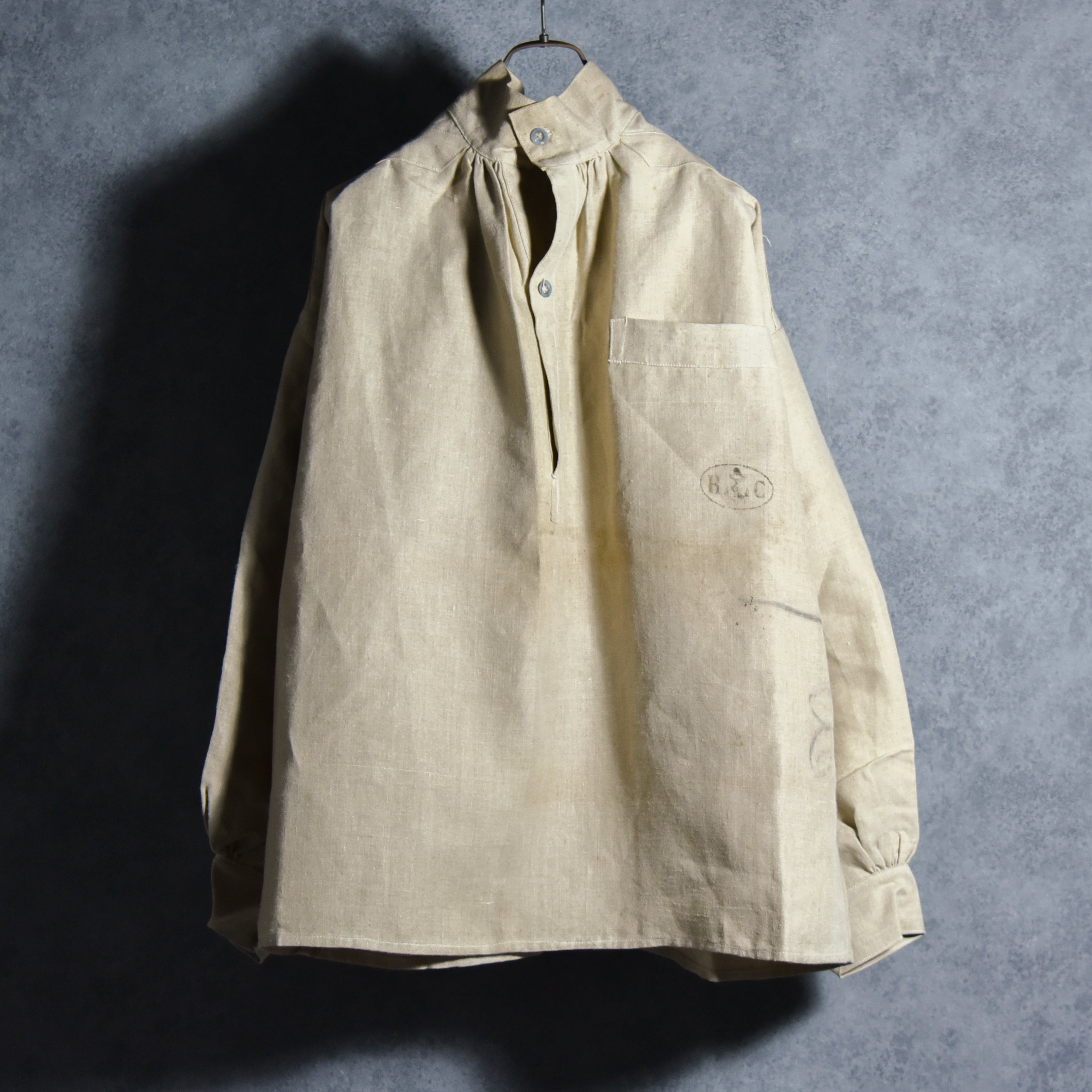 30s French Army Linen Hospital Bourgeron Smock フランス軍