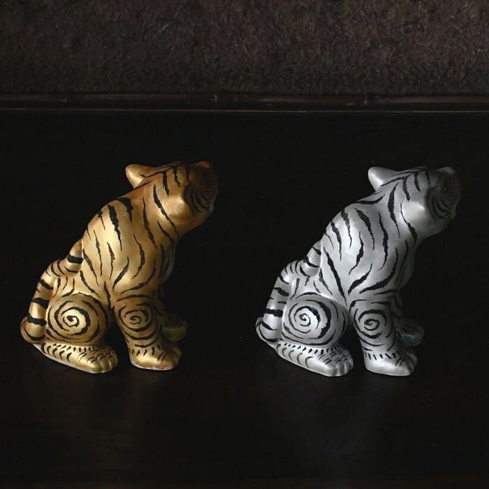 ARITAYAKI STOREオリジナル＊ 有田焼 円左エ門窯 手描き 虎 ペア置物