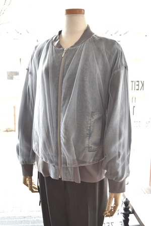 CYNICAL(シニカル) 25S/S テンセルデニム×チュールブルゾン