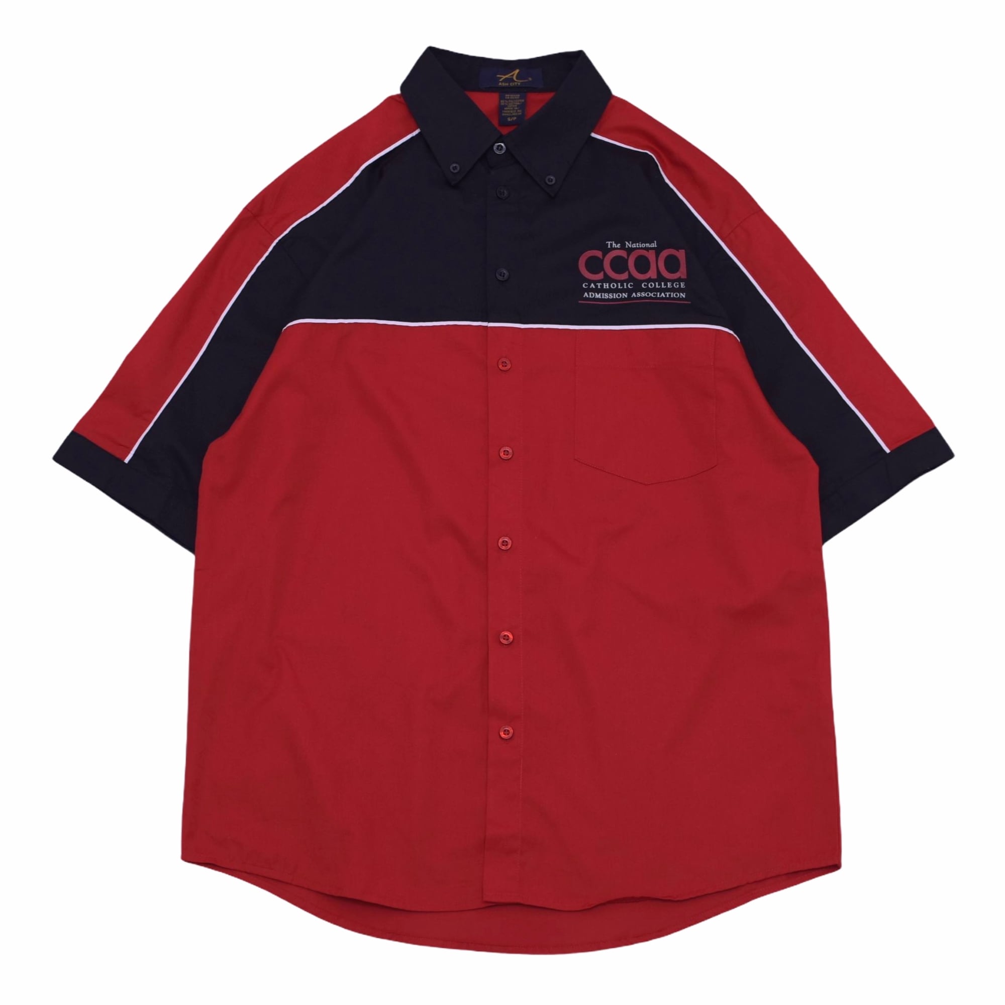 90's〜 ASH CITY bicolor BD work shirt | 古着屋 grin days