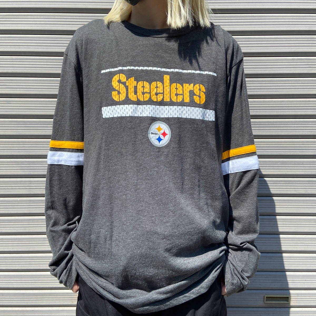 NFL PITTSBURGH STEELERS チーム ロゴプリント ロングTシャツ ロンT 