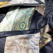 【rd10】再構築 レザー×着物ライダースジャケット LEATHER ×Kimono MIX RIDERS JACKET 【rd07】