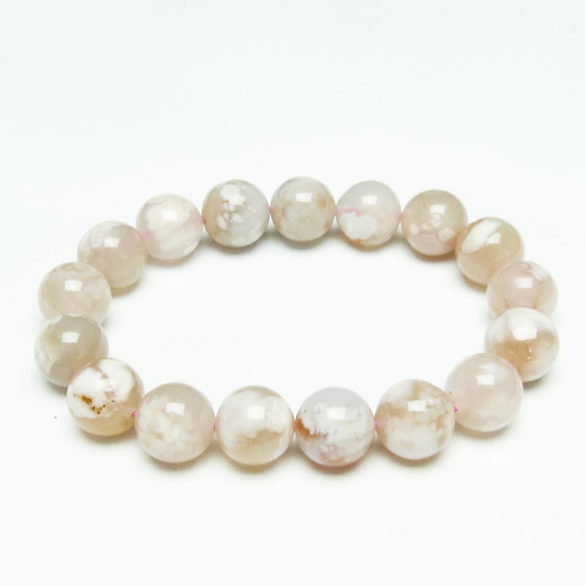 チェリーブロッサムアゲート ブレスレット 桜瑪瑙 12mm [M便 1/10] 111-24596