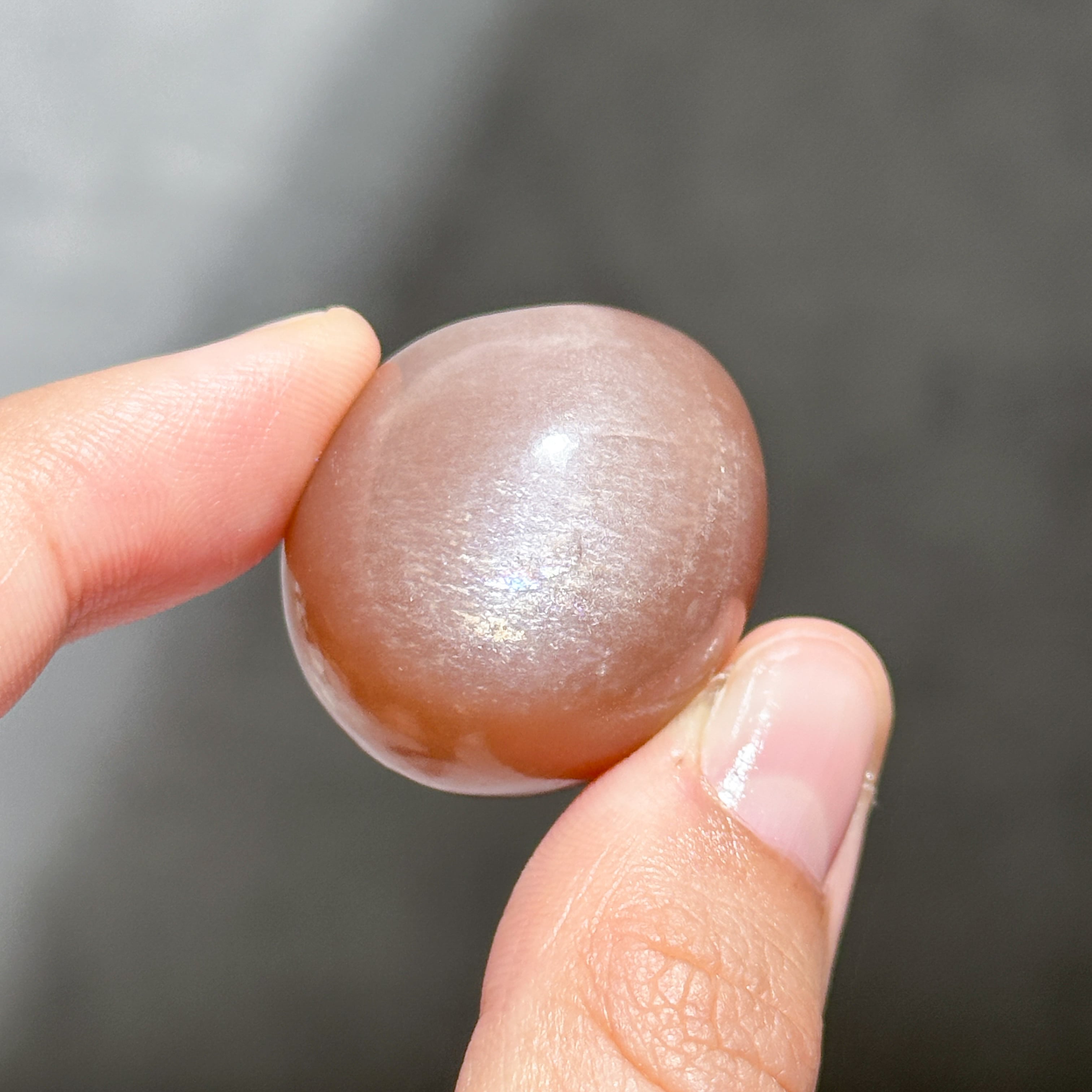 ピーチムーンストーン パームストーン12◇Peach Moon Stone