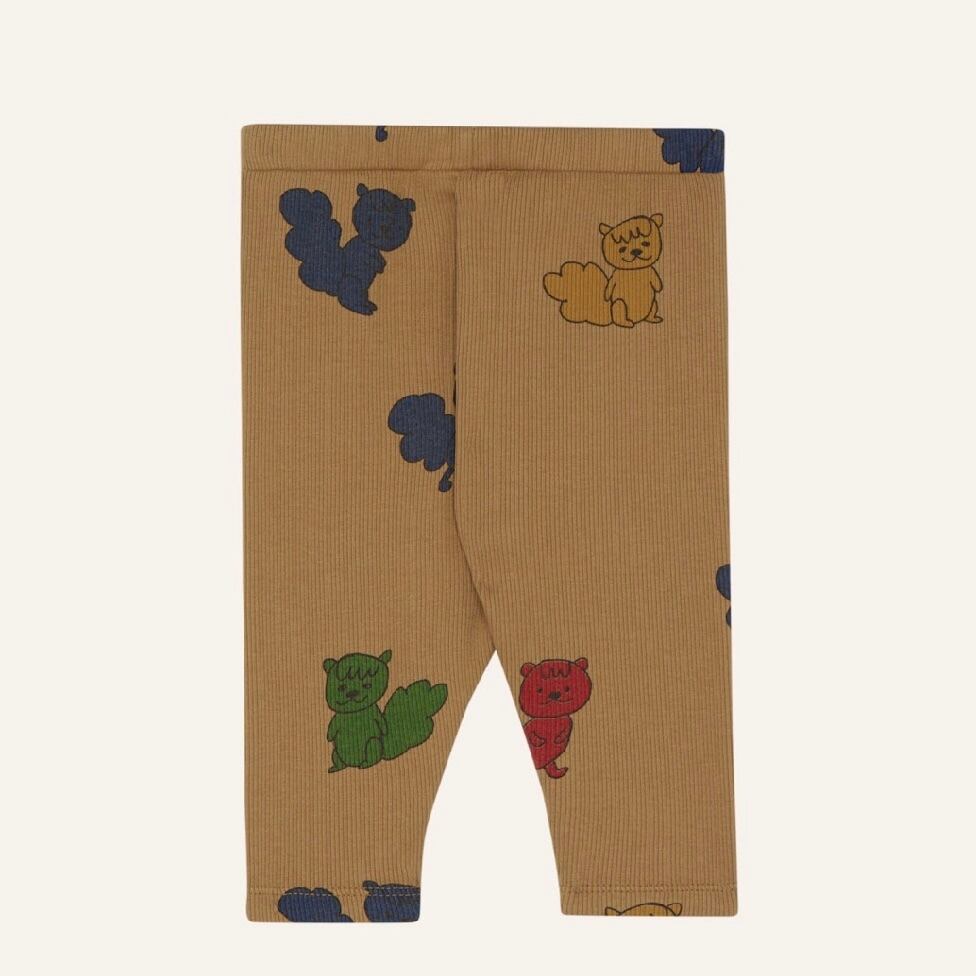 The Campamento Squirrels AOP S/S Baby Leggings【12-24M】Camel