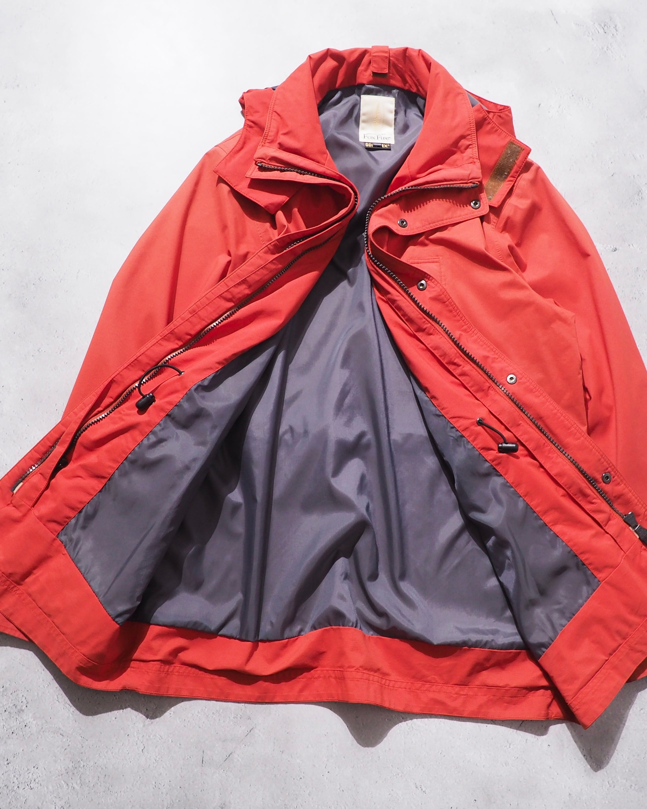 " Fox Fire - GORE- TEX " Carrot Orange color Technical nylon jacket