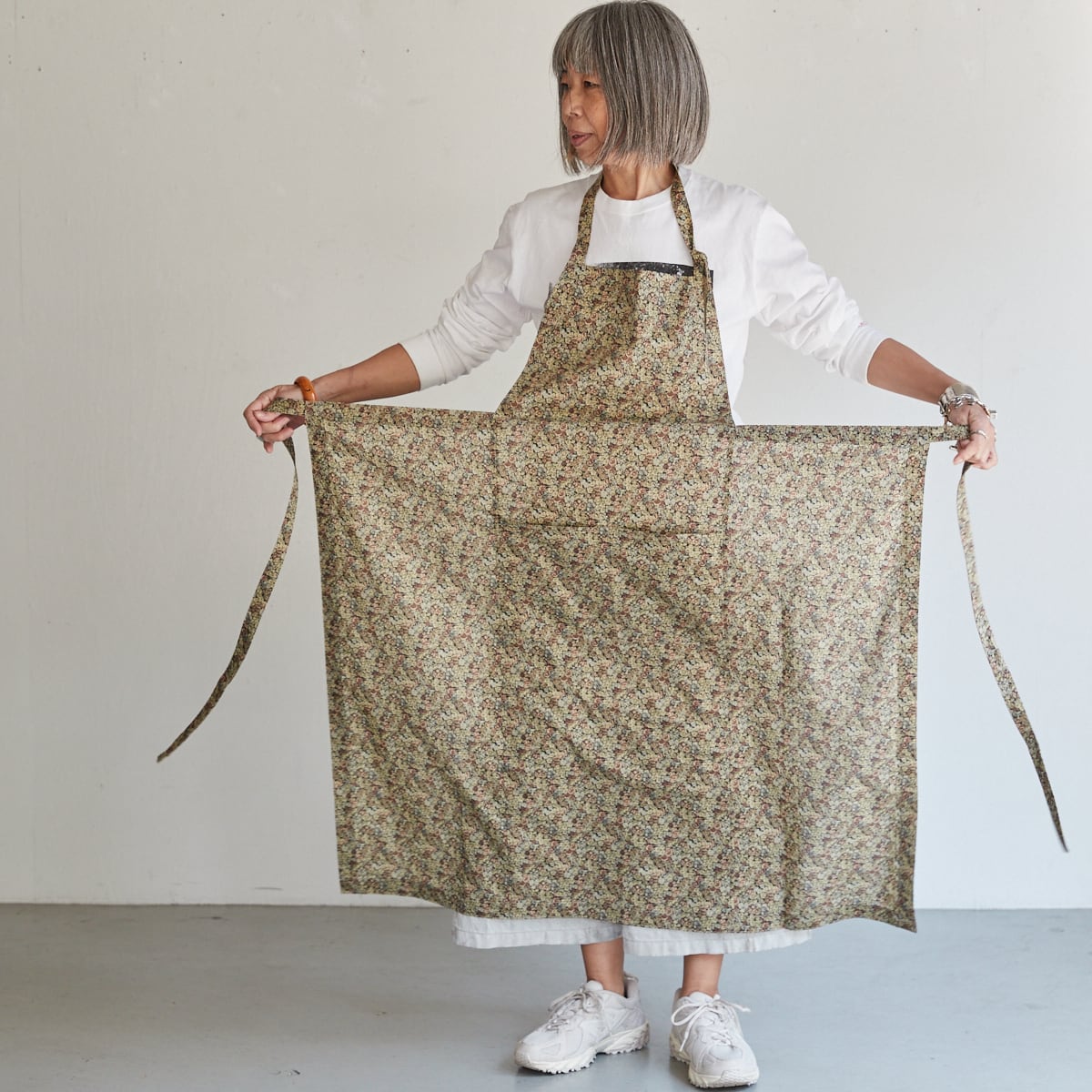 SQUARE APRON / LIBERTY Chive (green) | エプロン商会