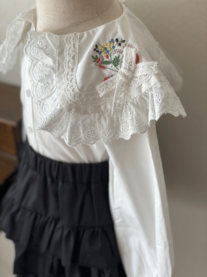 【Last90.110cm】bouquet frill blouse