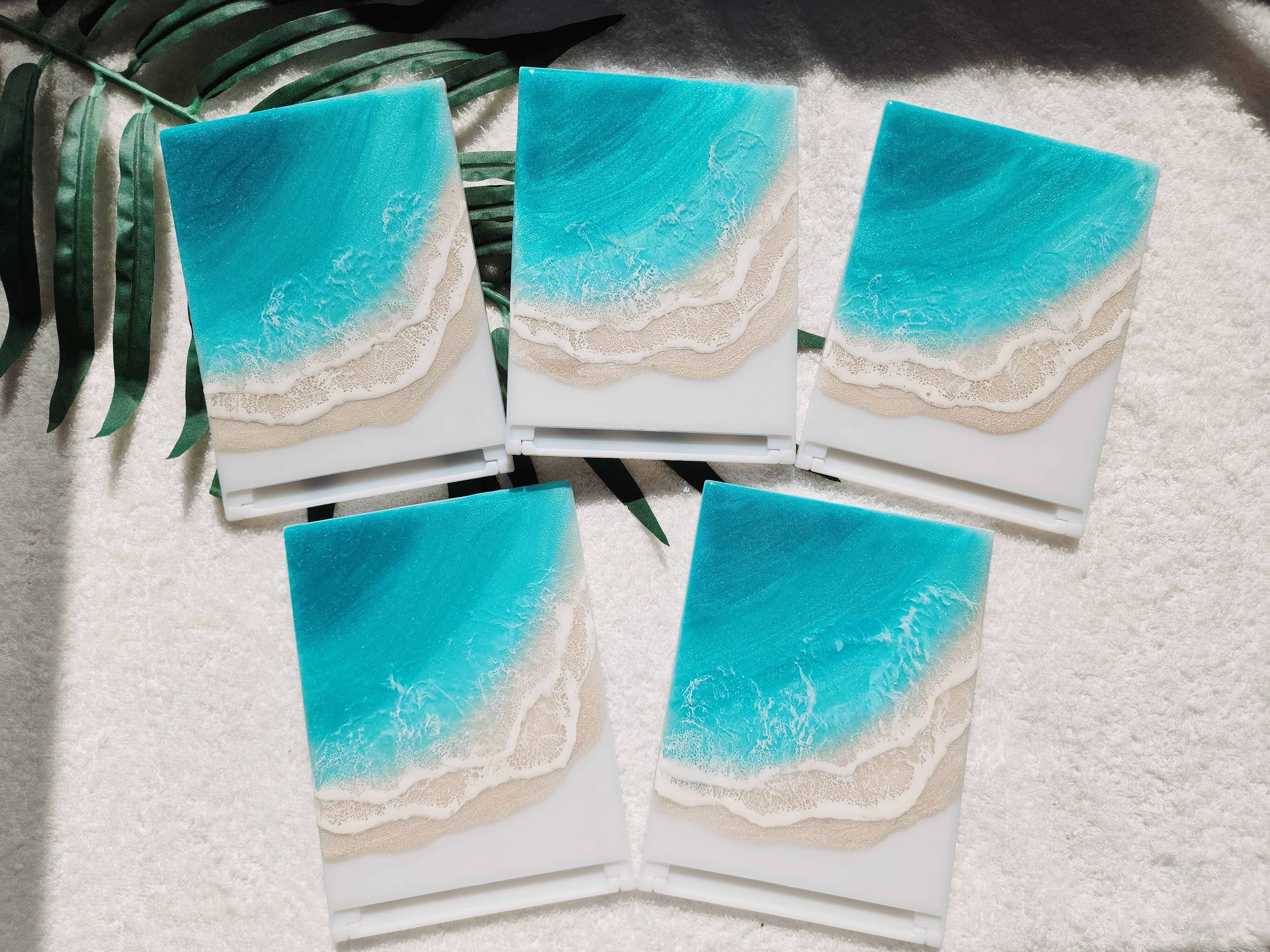 376.オーシャンレジンアート コンパクトミラー大 | Leaf Edgez