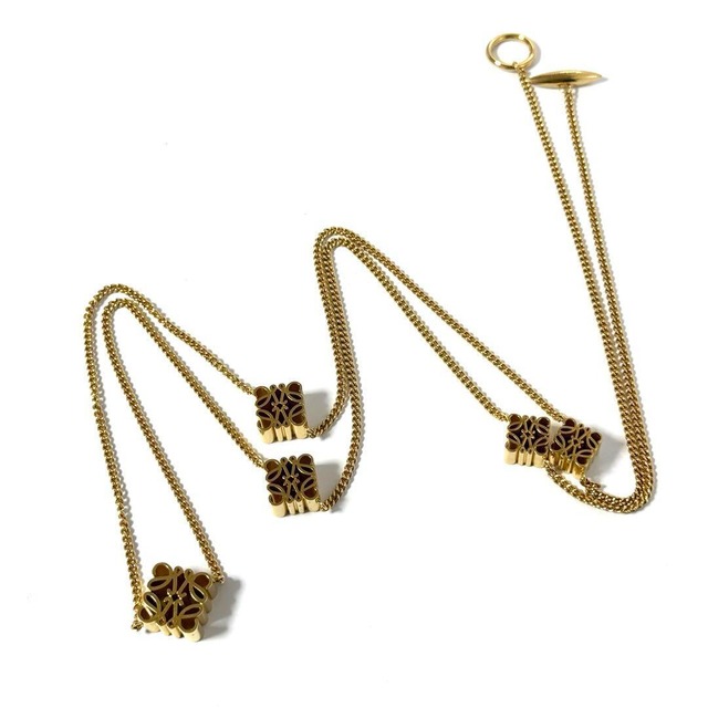 40-50cm】アガット K18 ゴールド ネックレス チェーン ツイスト  