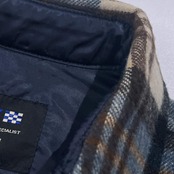 70s VAN JAC ヴァンヂャケット チェック 長袖 ウールシャツ ジャケット L/ブルー系 メンズ ビンテージ