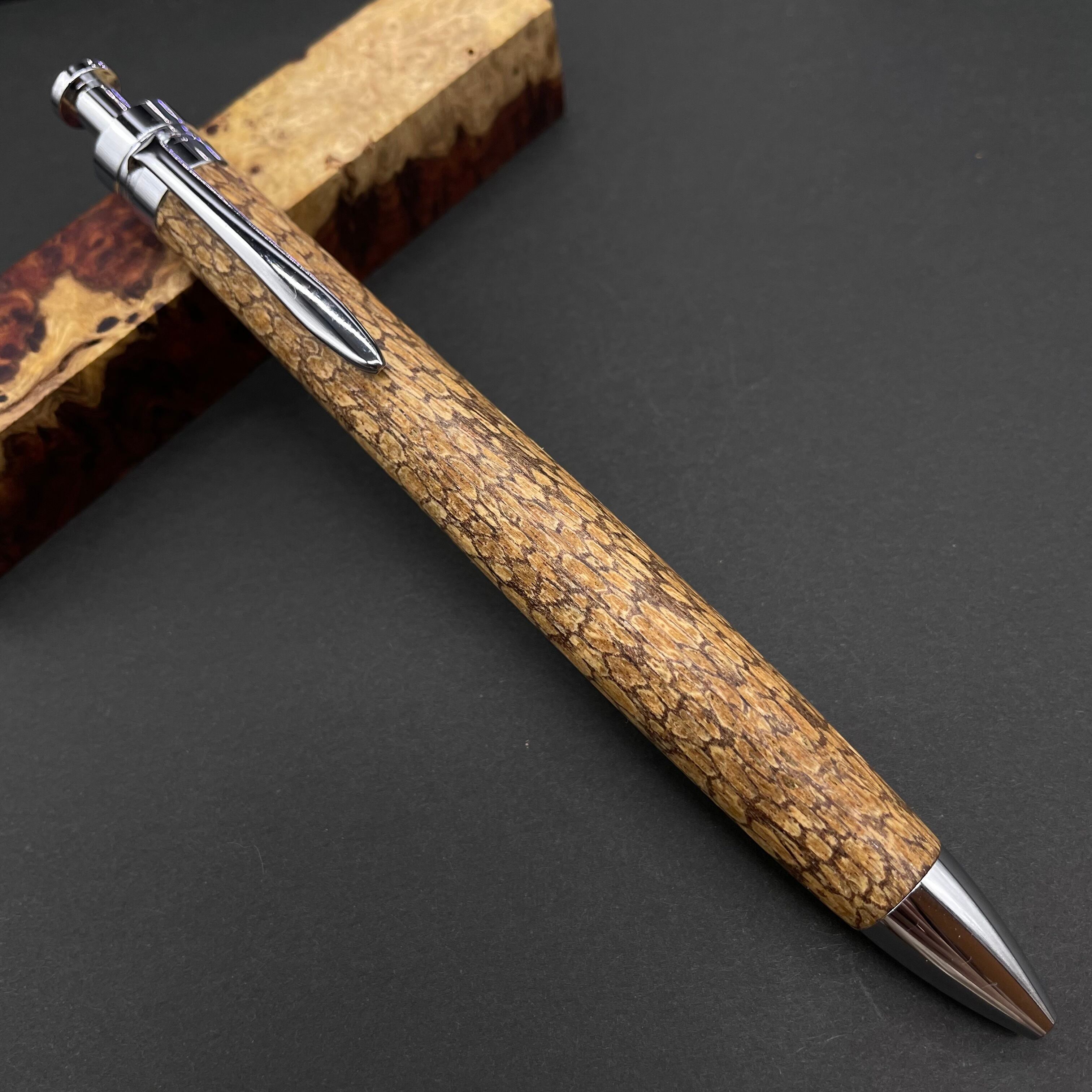 スタビライズドウッド 栃瘤】木軸ペン 三神シャープ1000 / 三神ボール