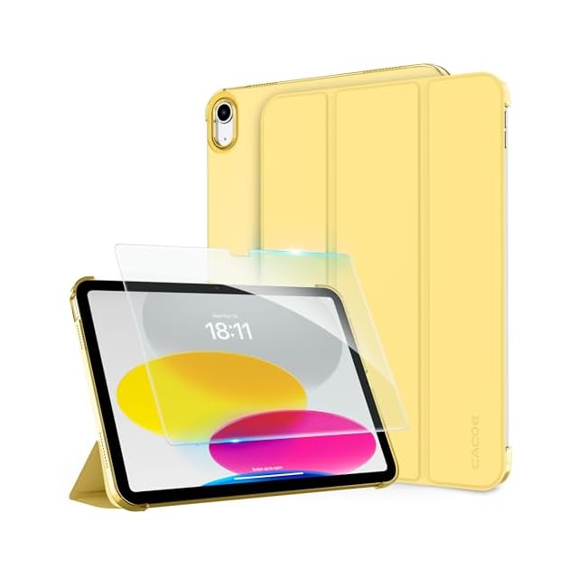 iPad 11世代 10世代 ケース ガラスフィルム セット]CACOE ipad a16 11
