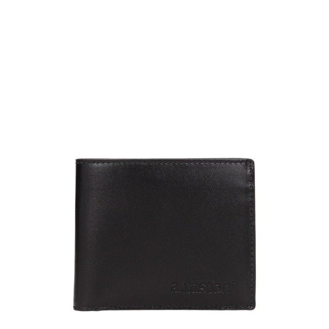 【新品】TESTONI テストーニ メンズ 財布 レザー ブラック WUO00298755P18
