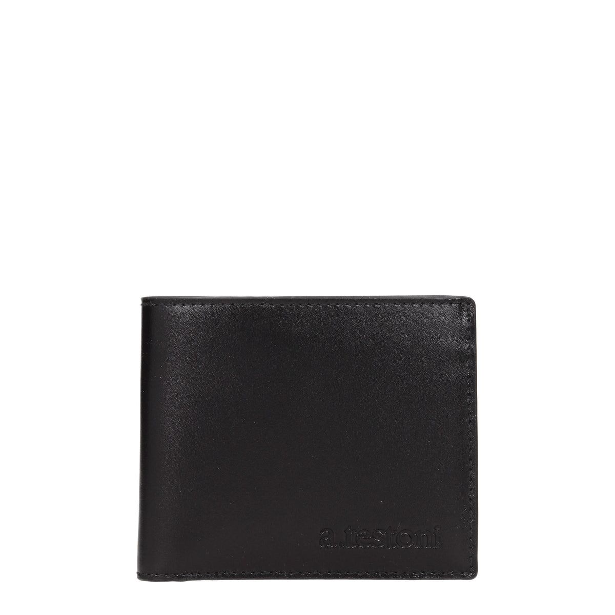 【新品】TESTONI テストーニ メンズ 財布 レザー ブラック WUO00298755P18