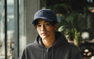 cheekyシュナウザー　vintage加工キャップ(navy)
