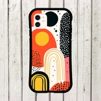 受注生産 iPhoneケース 虹アーチとドットのレトロポップ｜レトロポップ PABS059B