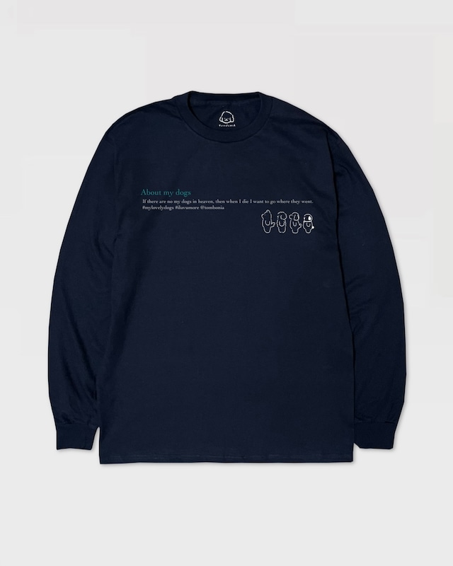 About my dogs long sleeve shirts Navy