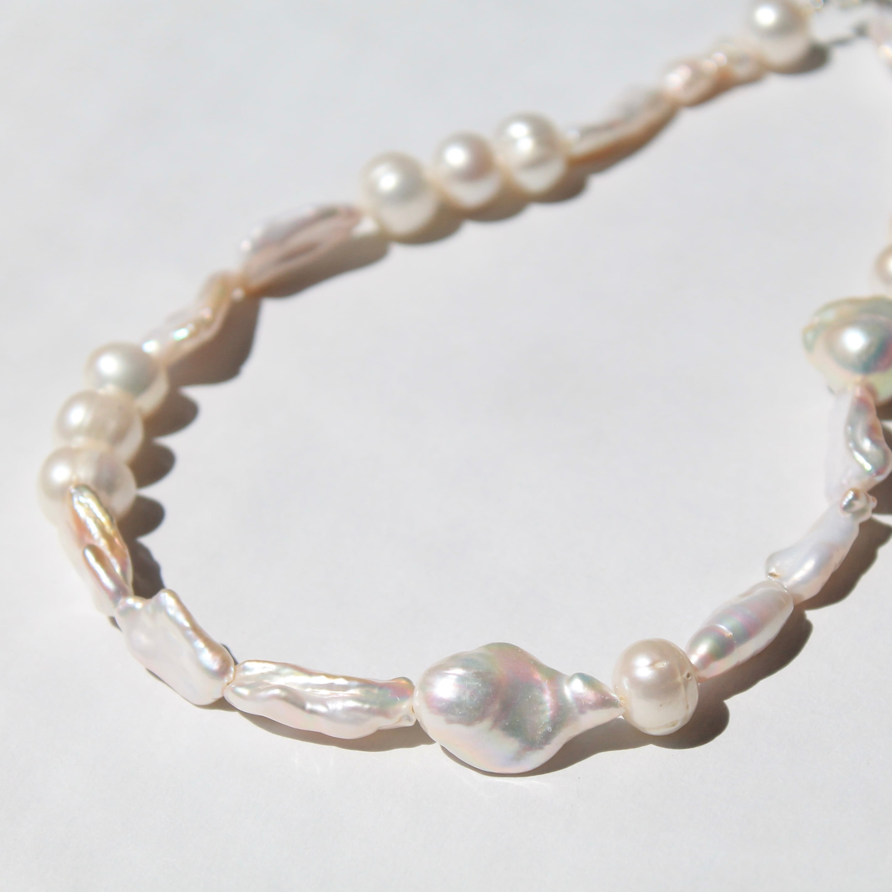 Random baroque] 淡水パール ネックレス (シルバー) | GRAVITAS JEWELRY