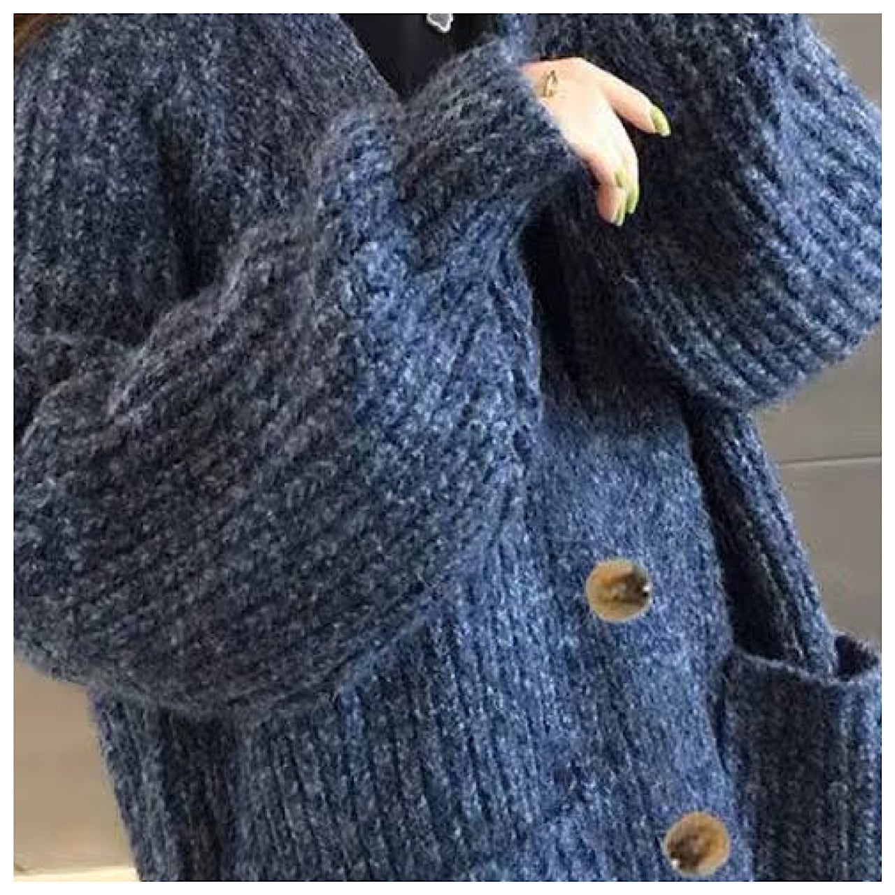 ボタンあり 秋冬 ゆったり ニット セーター コート カーディガン