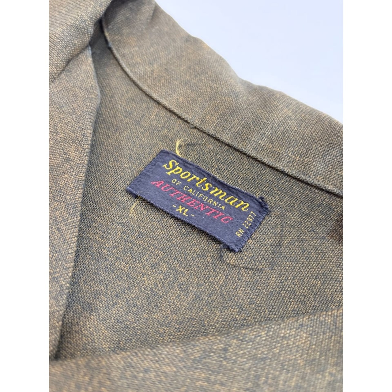 60〜70s Sportsman RAYON OPEN COLLAR SHIRT Size XL