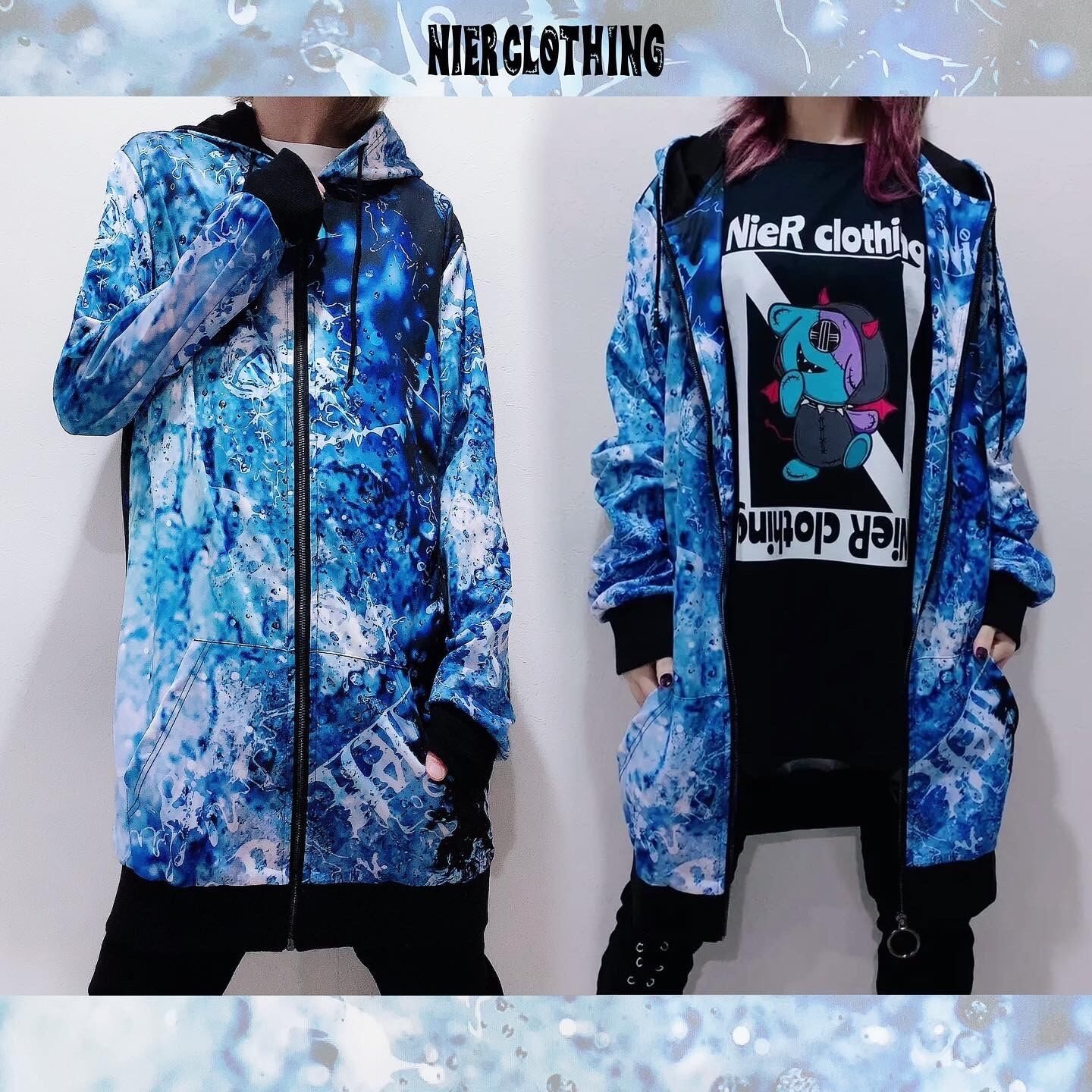 LONG LENGTH ZIP OUTER【BLUE SPLASH】 | NIER CLOTHING powered by BASE