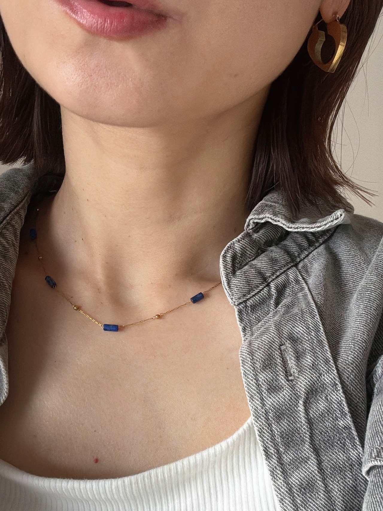 ブルーラインネックレス