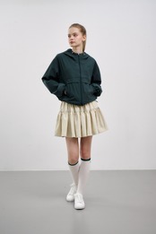 GOXO ゴーエックスオー ゴルフウェア スマイルハートダブルフレアスカート ベージュ