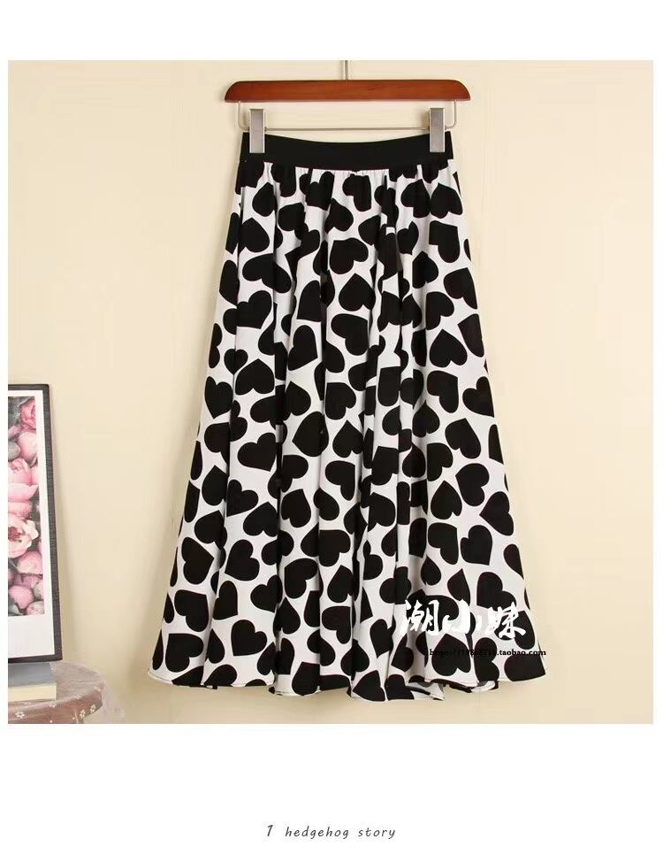 ハート柄　フレアスカート　AJ11394-A001