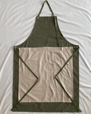 POLITE work apron 01 OL / ポライト ワークエプロン 01（オリーブ）
