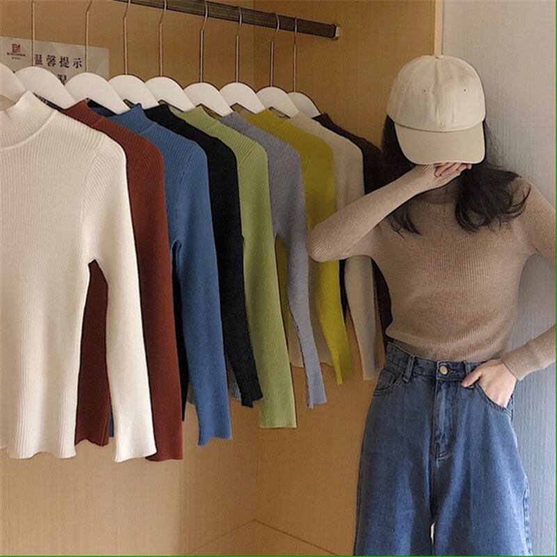 セーター オータムウィンタースリム薄手シャツ プルオーバー トップス ロング 秋物 冬物 YY-ファッション63536910226