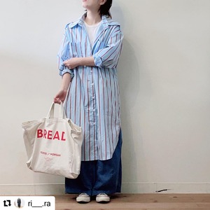【INSTAGRAMMER SELECT】ストライプシャツワンピース　A1437
