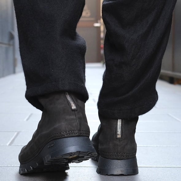 COMOLI(コモリ) / GUIDIバックジップブーツ-BLACK-(C03-07015) | Signs