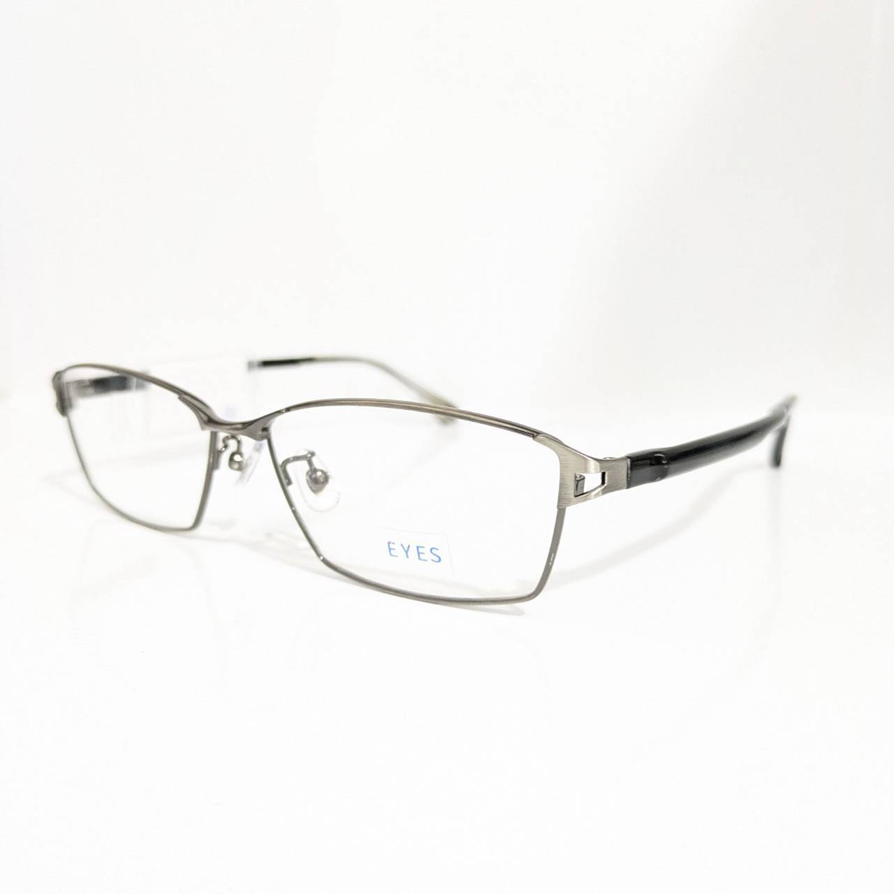 【EYES】スクエアメタルフレーム マットシルバー