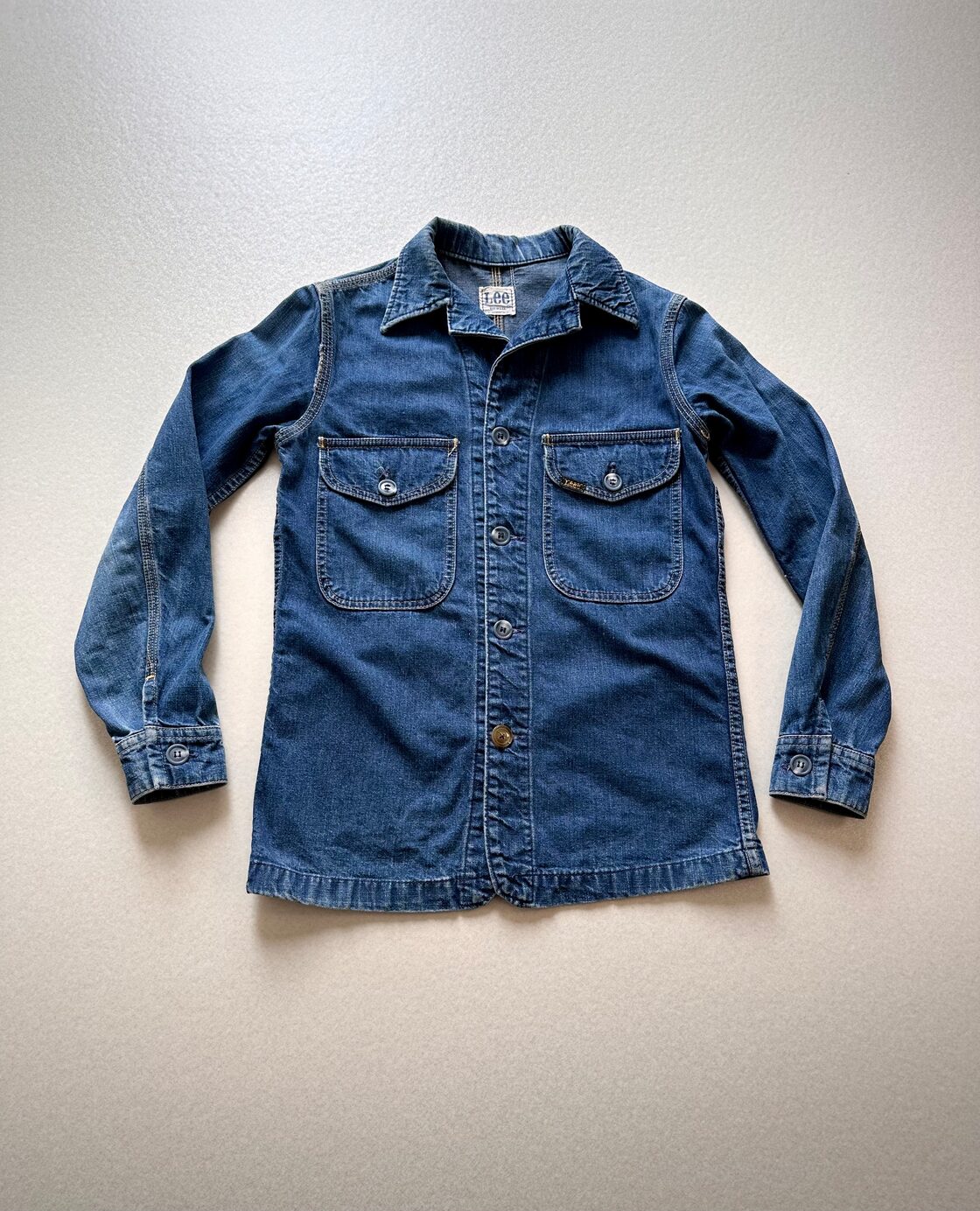 70s〜 USA製 “ Lee ” DENIM WORK SHIRT OLD VINTAGE アメリカ製 リー 