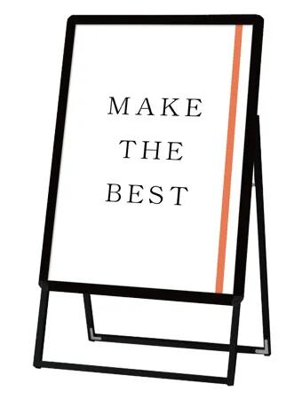 ポスターグリップスタンド看板 屋内用 B2片面ブラック