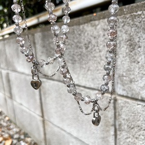 Heart Lock Beads Necklace