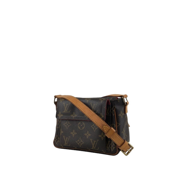 LOUIS VUITTON ルイヴィトン モノグラム ショルダーバッグ ブラウン PVC レザー ヴィバシテPM M51165 vintage ヴィンテージ オールド h8pdry