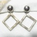 四角い下がるイヤリング　ヴィンテージアクセサリーのセール通販 11993E