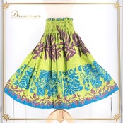 フラダンス 衣装 パウスカート グリーン系 ハワイアンプリント アロハ フラ ダンス レッスン 練習 植物柄 花柄 シングル スカート 華やか 鮮やか かわいい おしゃれ 上品 大人っぽい ブルー系 パープル系 黄緑 水色 紫 カジュアル レディース トロピカル