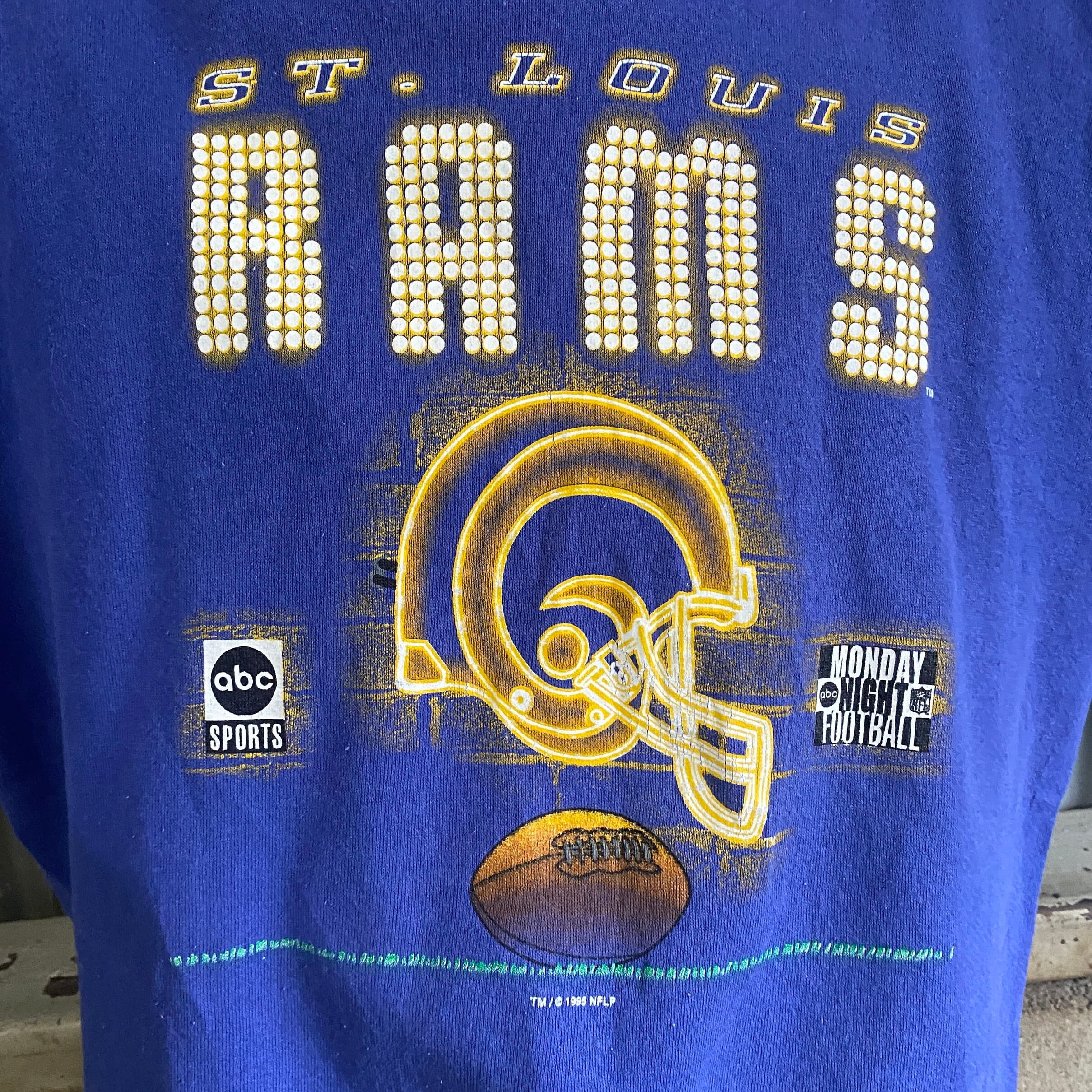 USA製 90年代 NFL ST.LOIS Rams ラムズ チーム プリント スウェット ...