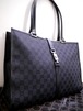 美品◆GUCCI グッチ ジャッキーライン GG柄 A4対応ビジネス可 キャンバスxレザー切替 トート バッグ◆ A4書類も入れやすい絶妙なサイズ感♪