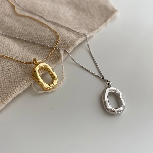 silver925 oval necklace (シルバーネックレス/ネックレス/silver925)