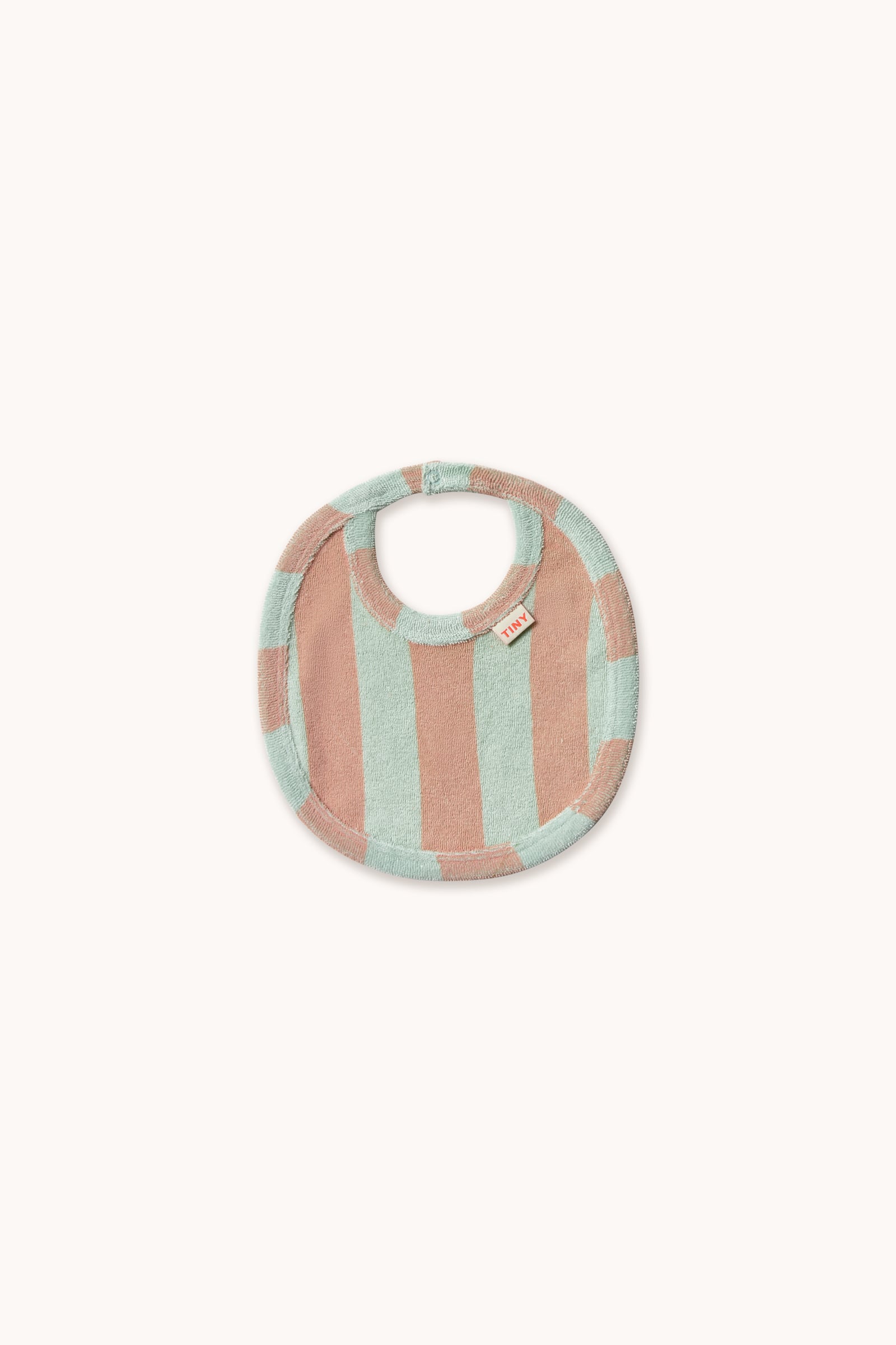 送料無料 tinycottons/STRIPES TOWEL BIB wild rose